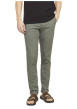 Thumbnail Chino en coton kaki uni avec une coupe droite et des passants pour ceinture - Image 7
