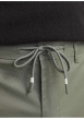 Thumbnail Chino en coton kaki uni avec une coupe droite et des passants pour ceinture - Image 8