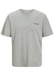 Thumbnail Pyjama court gris uni avec une coupe droite et une taille élastiquée - Image 2
