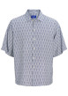 Thumbnail Chemise bleue imprimée avec une coupe droite et une fermeture boutonnée