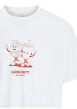 Thumbnail T-shirt en coton blanc uni avec des bonhommes et une coupe droite - Image 3