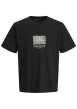 Thumbnail T-shirt en coton noir uni avec un building et une coupe droite à col rond