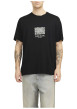 Thumbnail T-shirt en coton noir uni avec un building et une coupe droite à col rond - Image 4