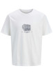 Thumbnail T-shirt en coton blanc uni avec un col rond et une coupe droite