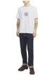 Thumbnail T-shirt en coton blanc uni avec un col rond et une coupe droite - Image 2