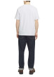 Thumbnail T-shirt en coton blanc uni avec un col rond et une coupe droite - Image 3
