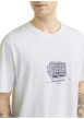 Thumbnail T-shirt en coton blanc uni avec un col rond et une coupe droite - Image 5