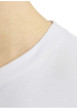Thumbnail T-shirt en coton blanc uni avec un col rond et une coupe droite - Image 7