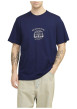 Thumbnail T-shirt en coton bleu uni avec un col rond et une coupe droite - Image 4
