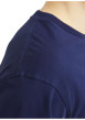 Thumbnail T-shirt en coton bleu uni avec un col rond et une coupe droite - Image 7