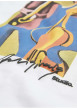Thumbnail T-shirt en coton blanc uni avec des musiciens et une coupe droite à col rond - Image 2