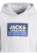 Thumbnail Sweat à capuche gris clair imprimé en coton mélangé avec une coupe droite - Image 2