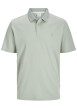 Thumbnail Polo vert d'eau uni à coupe droite avec col à revers boutonné et manches courtes