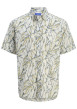 Thumbnail Chemise en coton écrue à motif floral avec une coupe loose et un col à revers