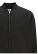 Thumbnail Bomber noir uni à coupe ajustée avec fermeture zippée et 2 poches raglan - Image 2