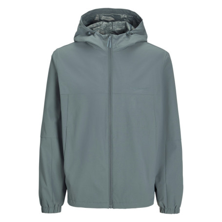 Blouson coupe vent bleu uni à coupe ajustée...