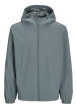 Thumbnail Blouson coupe vent bleu uni à coupe ajustée avec col à capuche