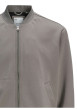 Thumbnail Bomber gris uni à coupe ajustée avec 2 poches raglan et fermeture zippée - Image 2