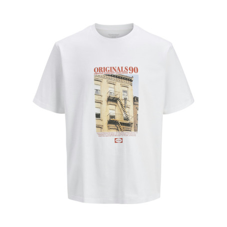 T-shirt en coton blanc imprimé New York à coupe...