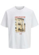 Thumbnail T-shirt en coton blanc imprimé New York à coupe loose avec col rond