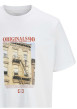 Thumbnail T-shirt en coton blanc imprimé New York à coupe loose avec col rond - Image 2
