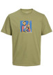 Thumbnail T-shirt en coton tilleul imprimé cubisme à coupe regular et col rond