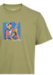 Thumbnail T-shirt en coton tilleul imprimé cubisme à coupe regular et col rond - Image 2