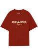 Thumbnail T-shirt manches courtes en coton rouille avec logo imprimé et coupe regular