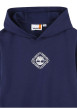 Thumbnail Sweat à capuche en coton marine à coupe ample avec col à capuche et logo blanc - Image 3