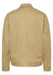 Thumbnail Blouson en coton biologique beige uni à coupe droite, col à revers et zippé - Image 2