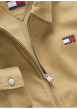 Thumbnail Blouson en coton biologique beige uni à coupe droite, col à revers et zippé - Image 3