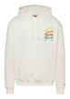 Thumbnail Sweat en coton régénératif écru à imprimé signature avec coupe droite et capuche