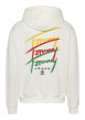 Thumbnail Sweat en coton régénératif écru à imprimé signature avec coupe droite et capuche - Image 2