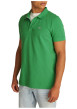 Thumbnail Polo en coton régénératif vert uni à coupe droite, col boutonné et logo brodé - Image 4