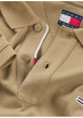 Thumbnail Polo en coton régénératif beige uni droit avec col polo et logo à la poitrine - Image 3