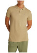 Thumbnail Polo en coton régénératif beige uni droit avec col polo et logo à la poitrine - Image 4