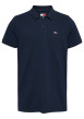 Thumbnail Polo en coton régénératif marine uni droit avec un col boutonné