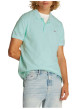 Thumbnail Polo en coton régénératif turquoise uni droit à col boutonné ton sur ton - Image 4