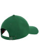 Thumbnail Casquette en coton biologique verte unie avec logo et fermeture strapback - Image 3