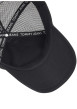 Thumbnail Casquette en coton biologique noire unie trucker avec fermeture snapback - Image 3
