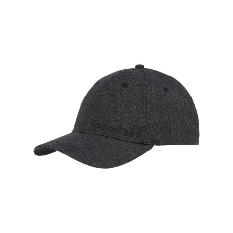 Casquette strapback en lin mélangé noire unie...