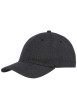 Thumbnail Casquette strapback en lin mélangé noire unie avec le nom de la marque