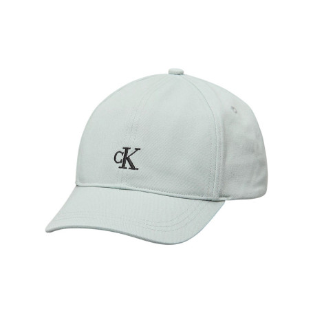 Casquette strapback en coton vert d'eau unie...