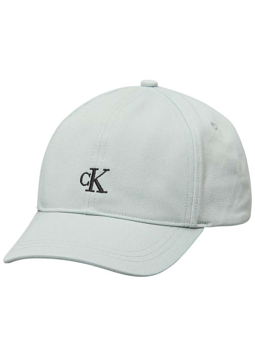 Casquette strapback en coton vert d'eau unie avec le logo brodé à l'avant