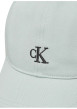 Thumbnail Casquette strapback en coton vert d'eau unie avec le logo brodé à l'avant - Image 3