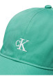 Thumbnail Casquette strapback en coton verte unie avec le logo brodé à l'avant - Image 3