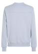 Thumbnail Sweat en coton bleu ciel uni à col rond en bord-côte avec le nom de la marque - Image 2
