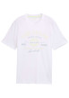 Thumbnail T-shirt en coton blanc avec logo imprimé fluo à coupe regular et col rond