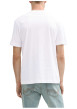 Thumbnail T-shirt en coton blanc avec logo imprimé fluo à coupe regular et col rond - Image 4
