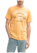 Thumbnail T-shirt orange en coton avec logo blanc imprimé à col rond et manches courtes - Image 3